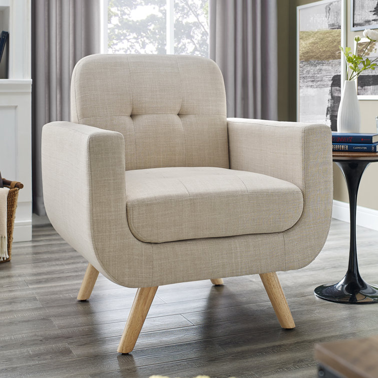 Hashtag Home Juliana 29'' Wide Tufted Linen Club Chair & Reviews Wayfair